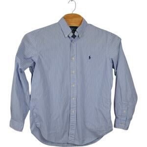 Ralph Lauren Classic Fit L – Blue Striped Button Down Shirt